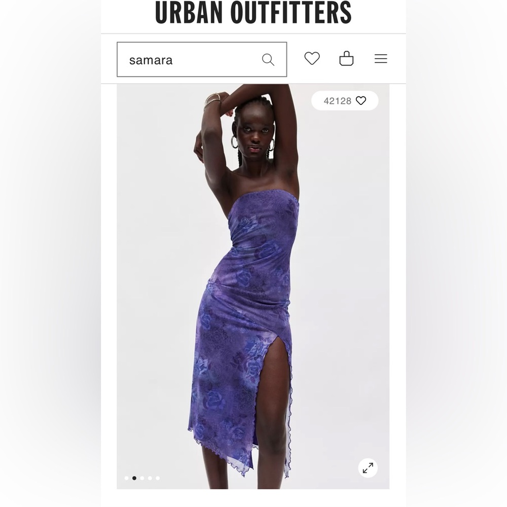 Urban Outfitters Purple Strapless Dress - Picture 3 of 6